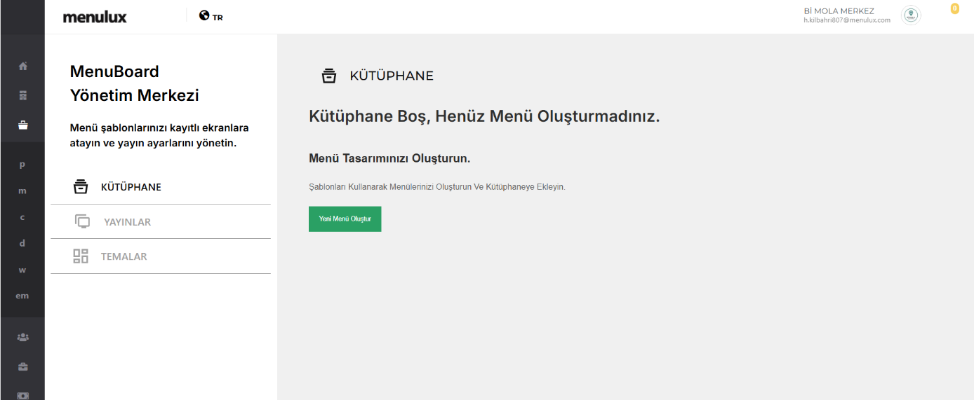 Menuboard Yönetim Merkezi