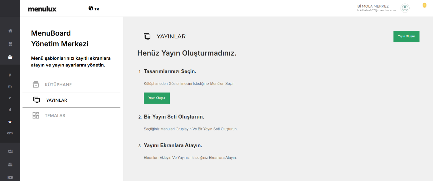 Yayınlar Ekranı